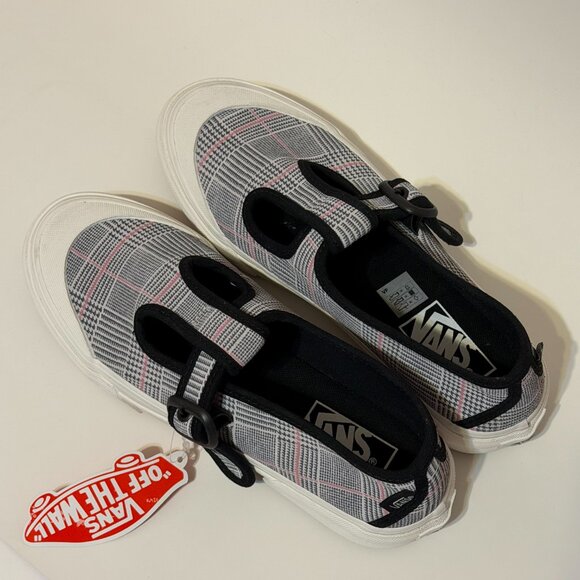 Vans Shoes - Vans Style 93 Gray Plaid Buckle Mary Jane Shoes Women's Size 6.5, Men's Size 5